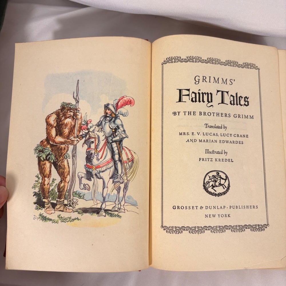 Vintage 1945 Grimms & Andersen Fairy Tales Grosset Dunlap Illustrated Set Szyk - Picture 3 of 12